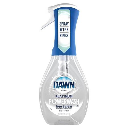 DAWN Platinum Dish Soap Spray, 16 oz, Liquid, Free and Clear Scent, Clear 65732